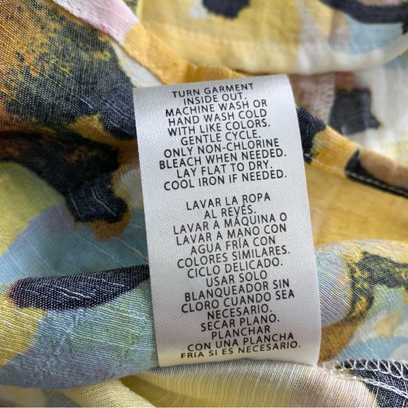 Zac & Rachel Yellow Lemon Drop Top Ruffle Sleeves Flowy Fit Size XL NWT - Picture 8 of 11